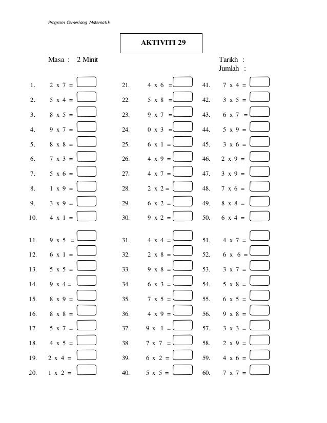 Soalan Bahagi Darjah 3 - Terengganu o