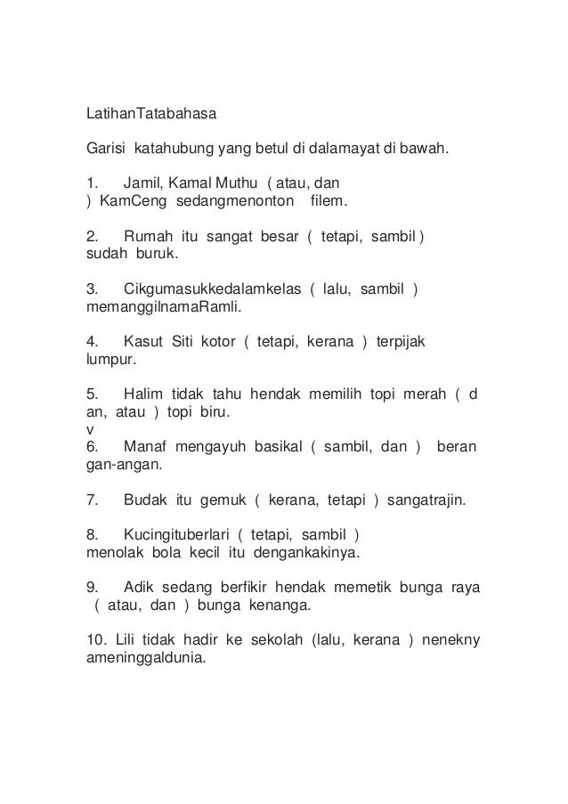 Soalan Latih Tubi Bahasa Melayu Tahun 1 - Gambarcu Gambar Lucu