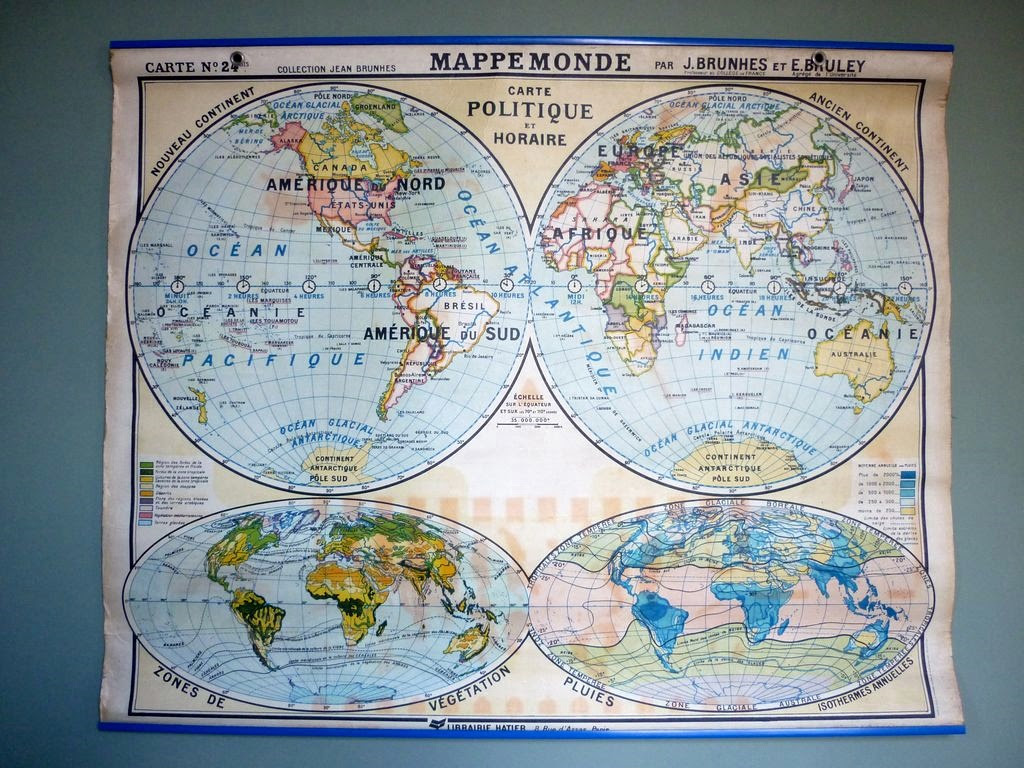 Espacoluzdiamantina 25 Unique Ancienne Carte Du Monde Scolaire