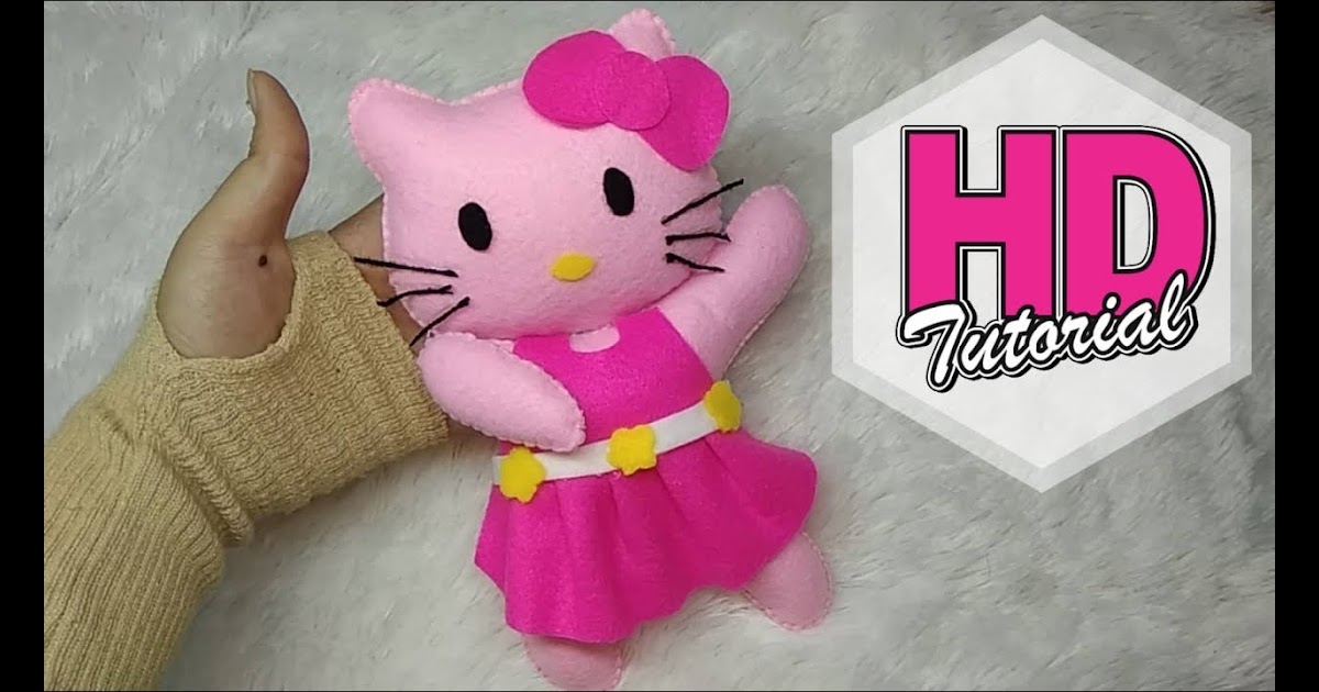  Cara  Membuat  Kerajinan Dari  Kain  Flanel  Bentuk Hello  Kitty  