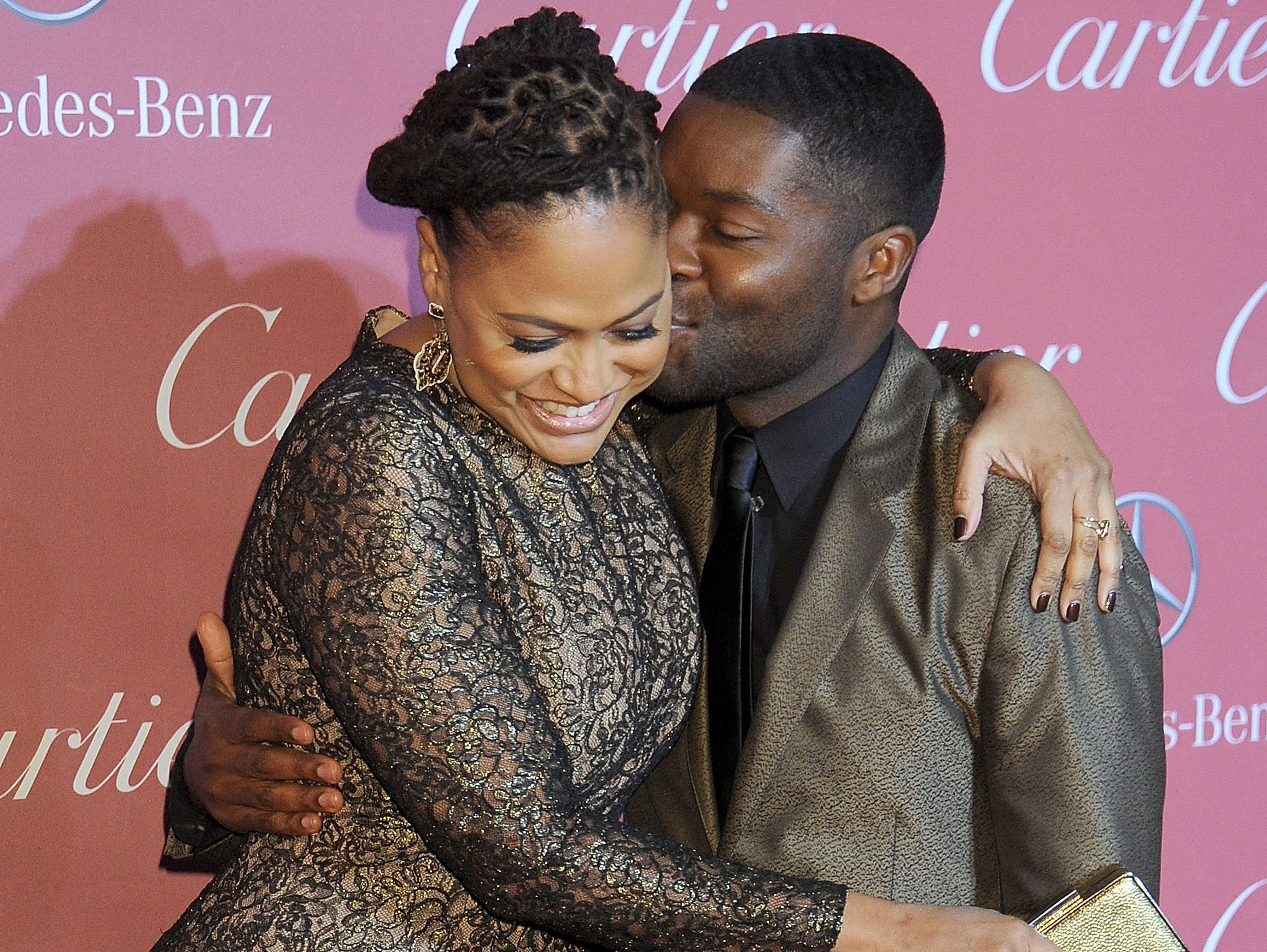 Director Ava DuVernay and actor David Oyelowo arrive at the 26th annual Palm Springs International Film Festival Awards gala on Jan. 3, 2015, in Palm Springs, California.