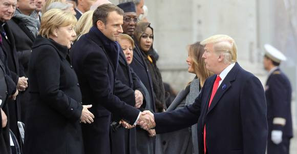 Macron: ‘De les van WO I mag niet die zijn van rancune van het ene volk tegen het andere’