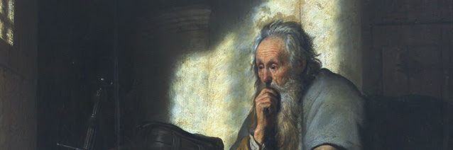 St. Paul in Prison (detail), 1627, Rembrandt Harmenszoon van Rijn, Staatsgalerie Stuttgart, Stuttgart, Germany.