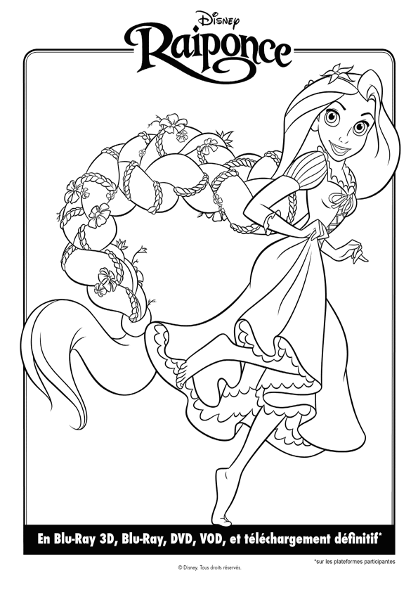 Coloriage Bebe Raiponce Princesse Disney Cute Dessin