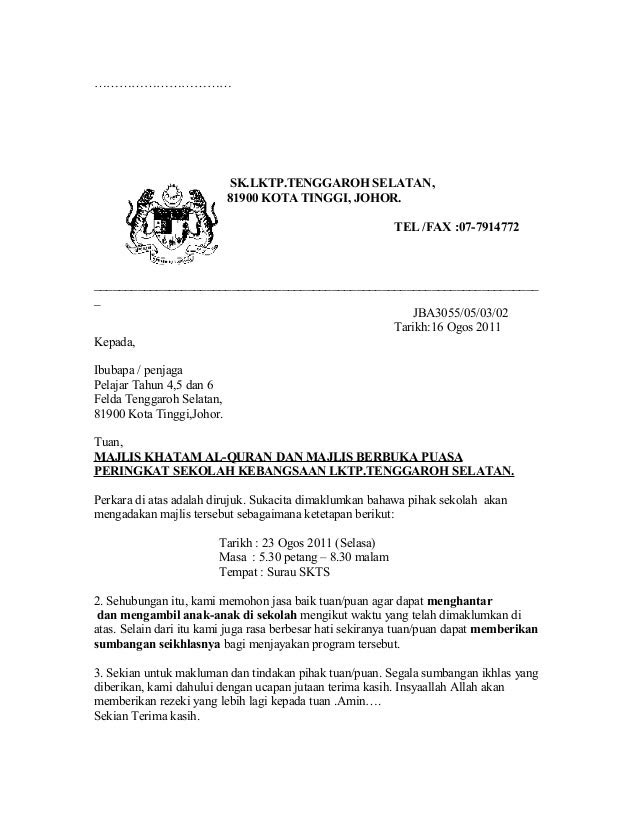 Contoh Surat Rasmi Uitm - Surasmi S