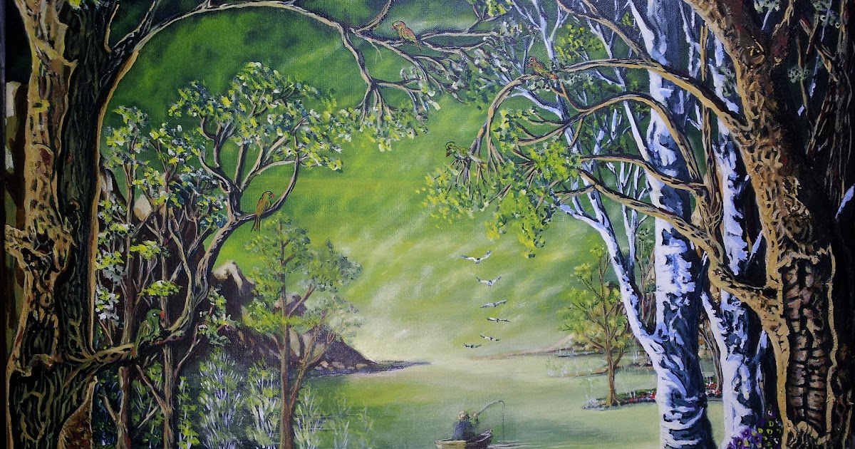 20 Inspirasi Lukisan Rumput  Dan Pohon Pantherrka