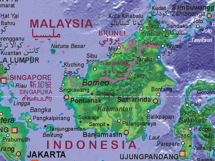 Maps: Sabah Map Borneo