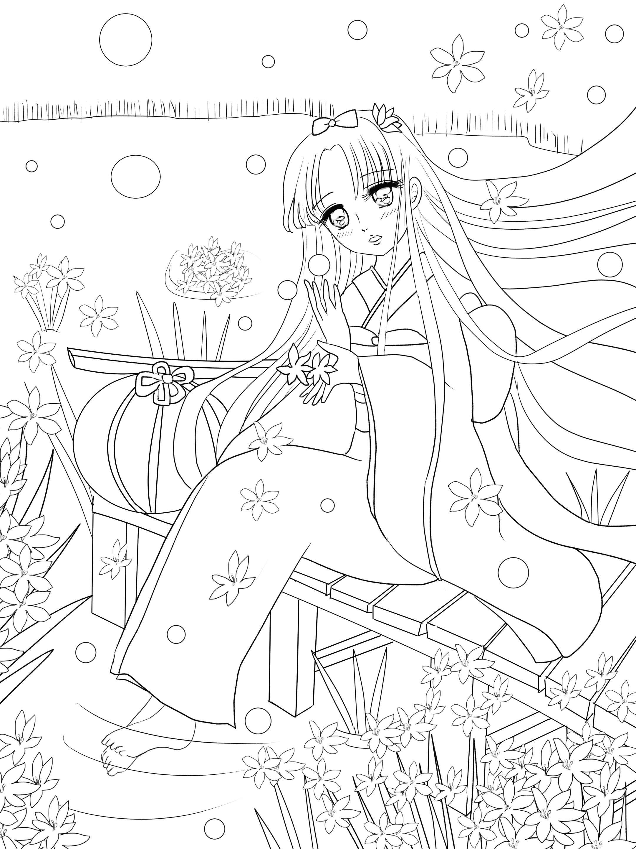 最高の和風 塗り絵 イラスト 女の子 ディズニー画像のすべて