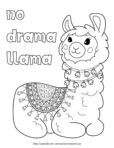 Download and print for free. Ridiculously Cute Llama Coloring Pages For Kids Teens The Artisan Life