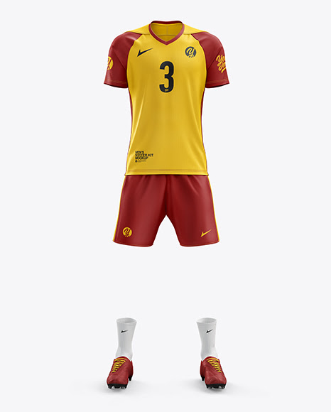 Download Mens Full Soccer Kit (Front View) Jersey Mockup PSD File ...