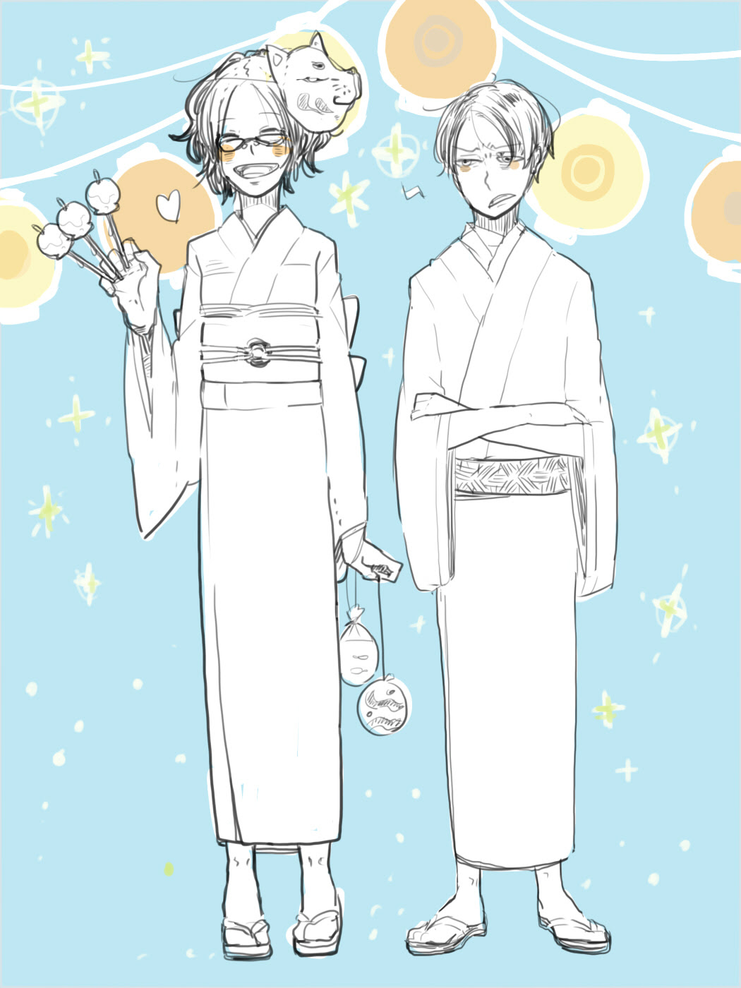 トップレート 夏 祭り カップル イラスト イラスト画像 Irasutogazojoss