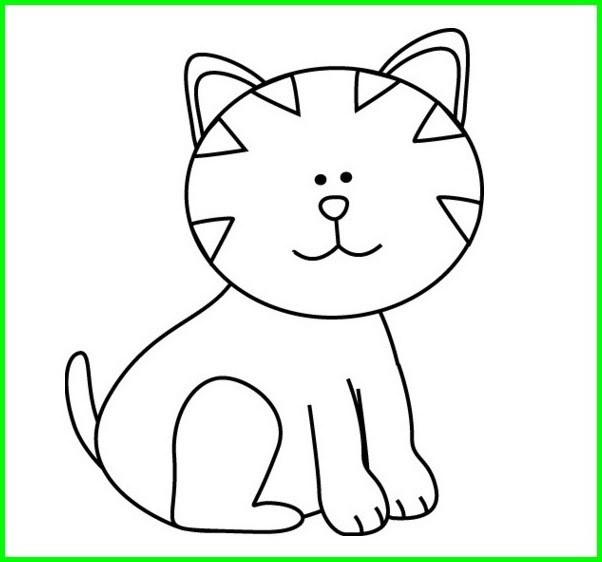  Gambar  Kucing  Hitam Putih Untuk  Diwarnai  81021 Nama 