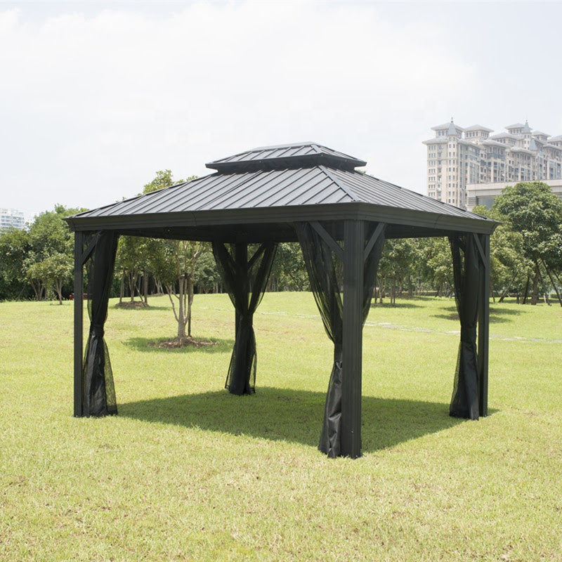 Instantly create an outdoor gathering spot for family and friends away from the glaring sun and pesky insects. 10 X12 Ft 3x3 65m Hardtop Aluminum Permanent Garden Outdoor Party Gazebo All Weather Proof With A Mosquito Net And Patio Canopy Buy Outdoor Gazebo Hardtop Gazebo Aluminum Gazebo Product On Alibaba Com