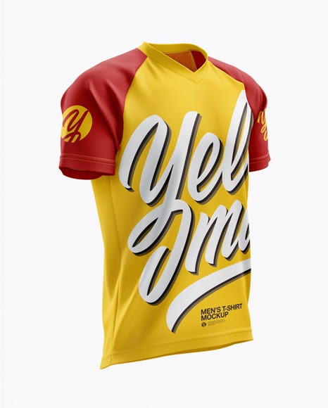 Download Men's MTB Trail Jersey mockup (Right Half Side View) PSD ...