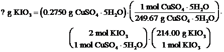 ChemistryExplain “#534 What mass of KIO3 is needed to convert the copper in Chemistry, ACS organic chemistry study guide, Adhesion chemistry