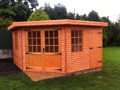 installed 10 x 6 premier apex garden shed - 12mm tongue