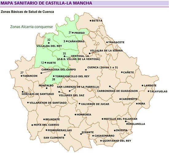 La alcarria is situated east of auñón. Sanidad En La Alcarria Conquense