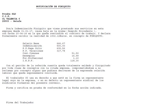 Carta De Liquidacion Laboral Por Despido - About Quotes v