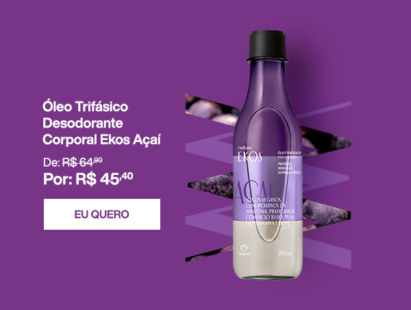 Óleo Trifásico Desodorante Corporal Ekos Açaí