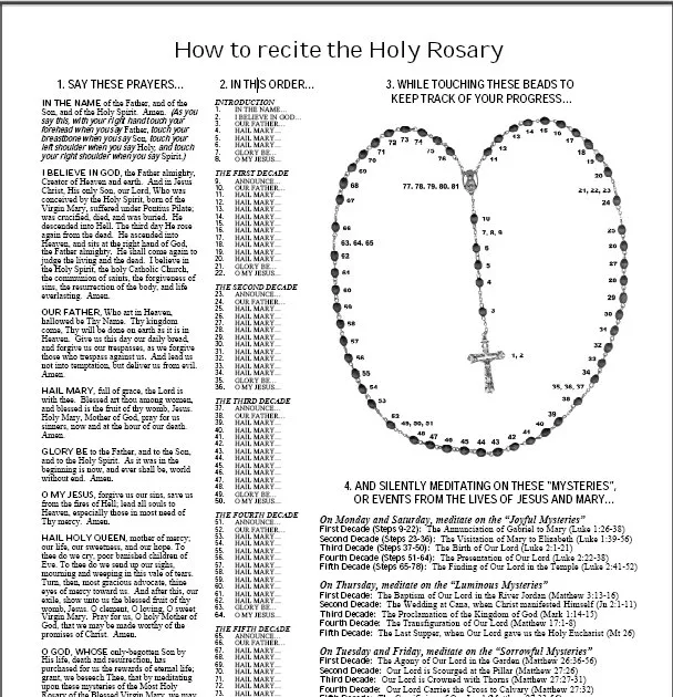 Rosary Of The Seven Sorrows Printable Printable Word Searches