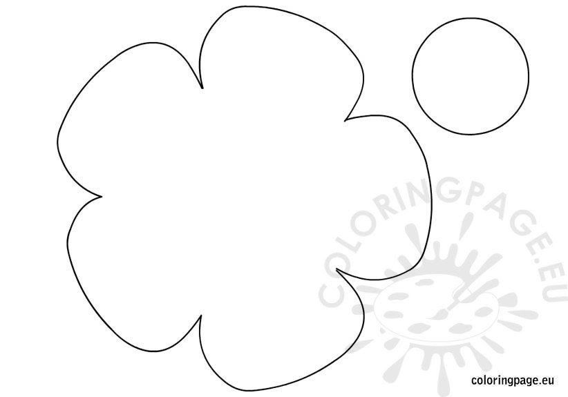 Paper tulip printable + tutorial. Printable Flower Template Free Coloring Page