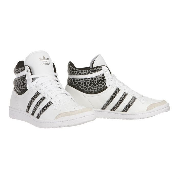 Adidas Chaussures: Basket Adidas Femme Top Ten Blanche Leopard