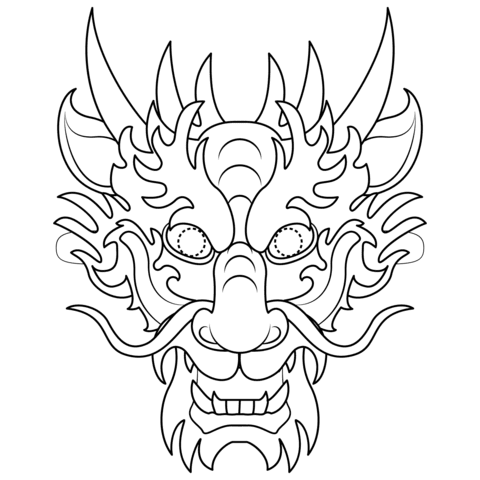Are there any dragon printables for chinese restaurants? Chinese Dragon Mask Coloring Page Free Printable Coloring Pages