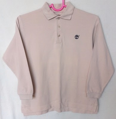 Big Discount Timberland Beige Long Sleeve Boys Polo Shirt Size8 100 Cotton