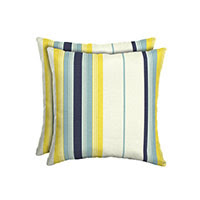 Set of 2 striped outdoor toss pillows