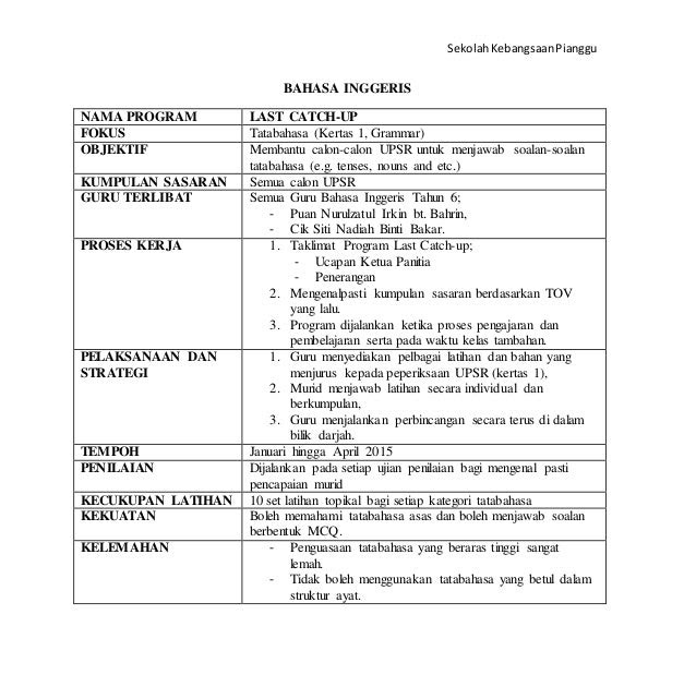 Soalan Objektif Bahasa Inggeris Tahun 5 - Selangor a