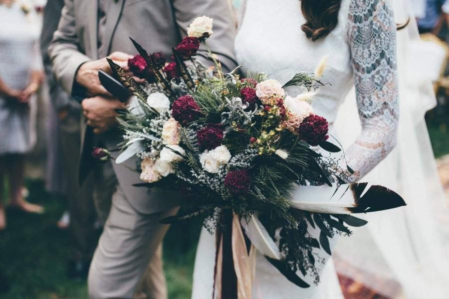 Need some flower #inspo for your nuptials? Dried Flower Bouquet Custom Dried Bridal Bouquet Red And White Bouquet Red Bridal Bouquet Jewel Tone Bouquet Blush And Burgundy Bouquet 2696063 Weddbook