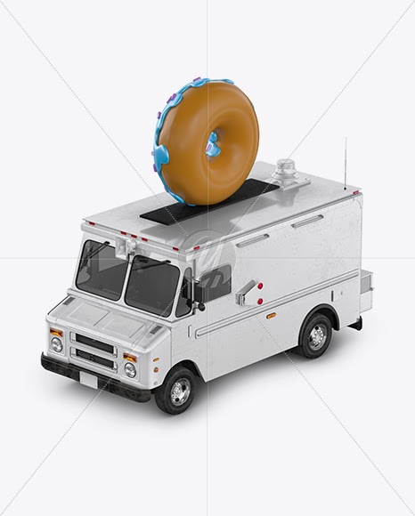 Download Download Foodtruck with Donut Mockup - Half Side View ...
