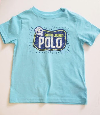 Buy Ralph Lauren Boys Graphic Short Sleeve TShirt Blue Sz S 8  NWT with Credit Card