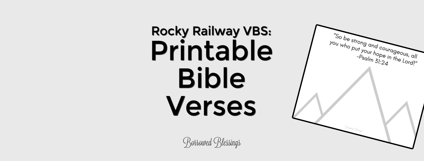 I have really enjoyed offering up some fun themed printable coloring page sets over the past year. Rocky Railway Vbs Printable Bible Verses Borrowed Blessingsborrowed Blessings