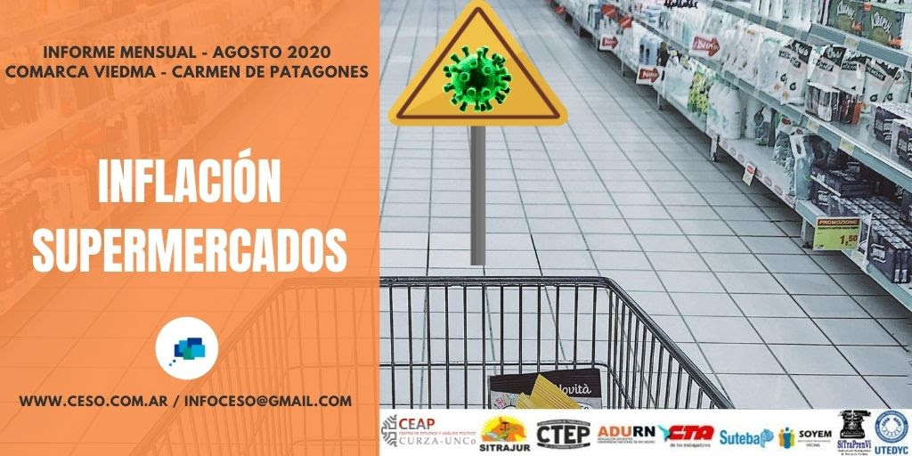 INFORME MENSUAL - AGOSTO 2020 - COMARCA VIEDMA-CARMEN DE PATAGONES. INFLACIÓN SUPERMERCADOS