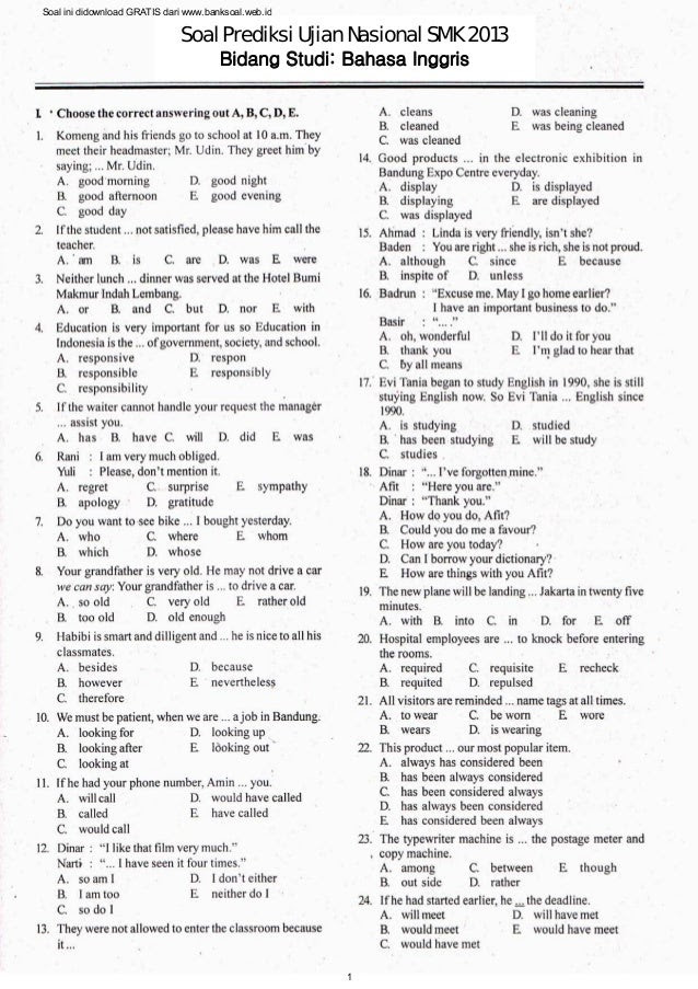 Contoh Soal Un Analogi Bahasa Indonesia - Contoh 36