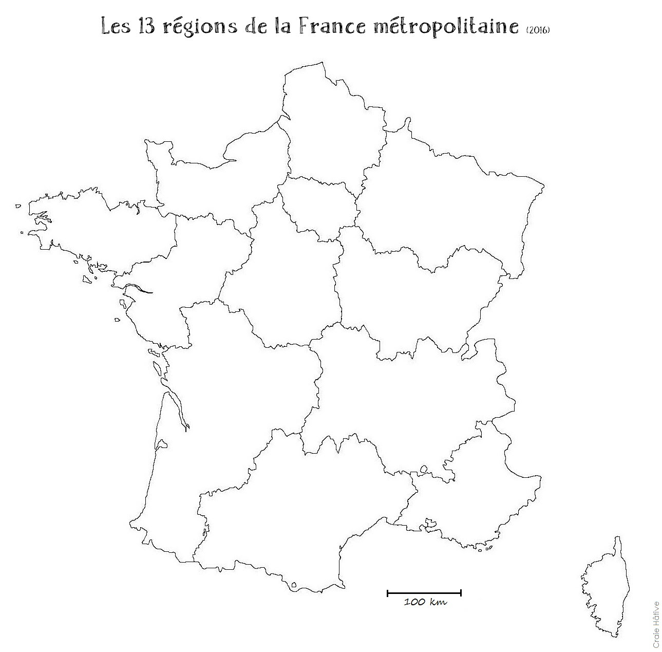 Coloriageastronaute.club, dans ce période je vais scomment vous sur carte des régions de france vierge. Cartes Des Regions De La France Metropolitaine 2016 Craie Hative