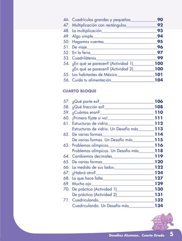 Paginas 59 60 61 Desafios Matematicos Cuarto Grado ...