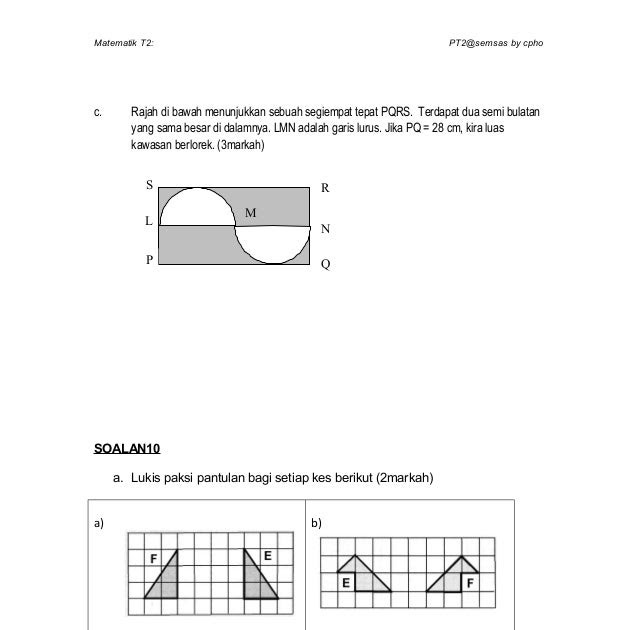 Soalan Matematik Tingkatan 4 Bulatan - Kuora 4