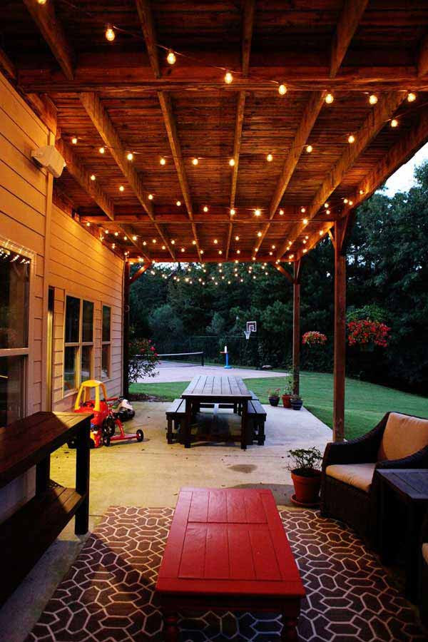 26 Breathtaking Yard and Patio String lighting Ideas Will ...
