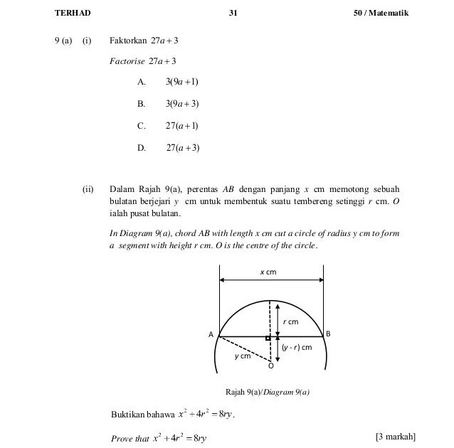 Soalan Matematik Faktorkan - Kecemasan l