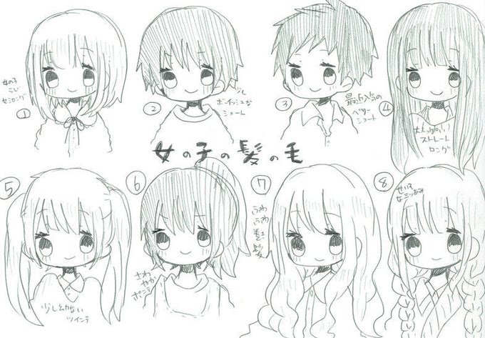 女 髪型 イラスト Tsisia Iosava