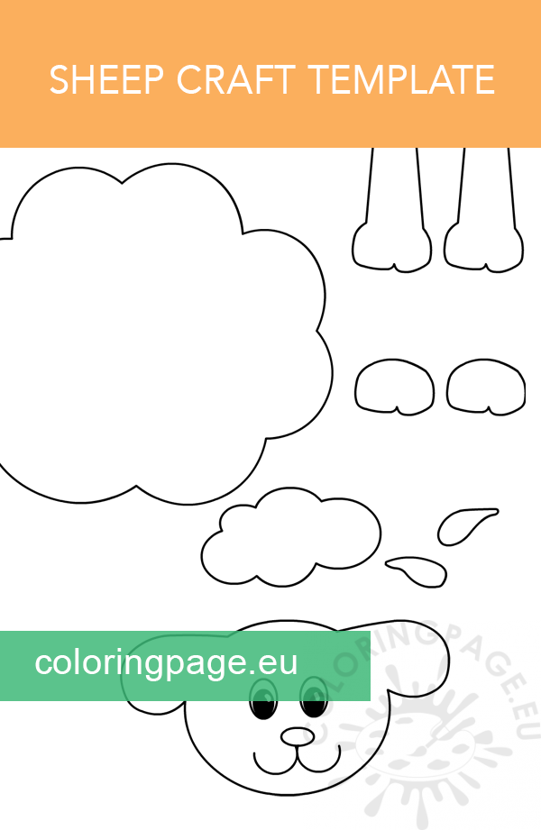 Printable Sheep Craft Template Pdf Coloring Page Free printable sheep coloring pages for kids.