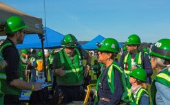 CERT team receiving training. 