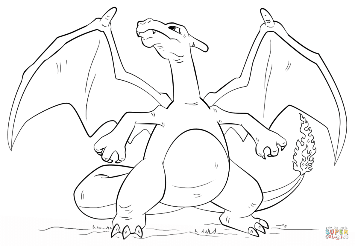 Select from 35641 printable crafts of cartoons, nature, animals, bible and many more. Charizard Pokemon Coloring Page Free Printable Coloring Pages