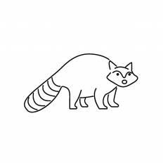 ぜいたくアライグマ イラスト 簡単 すべてかわいい動物