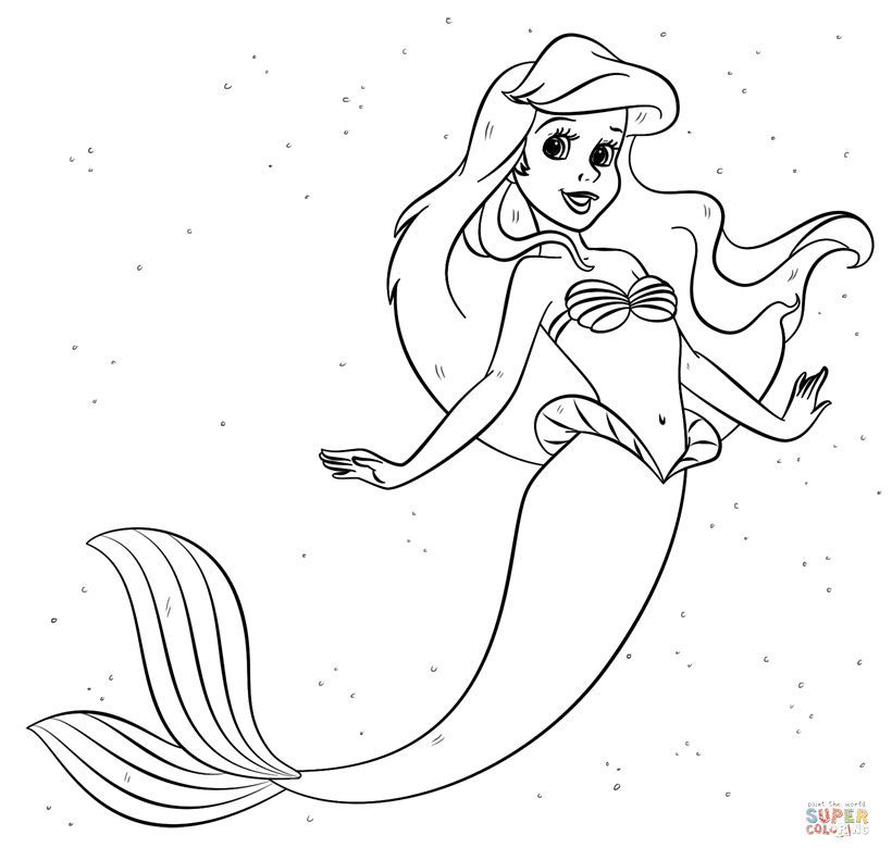 To print out your little mermaid coloring page, just click on the image you want to view and print the larger. Ariel From The Little Mermaid Coloring Page Free Printable Coloring Pages
