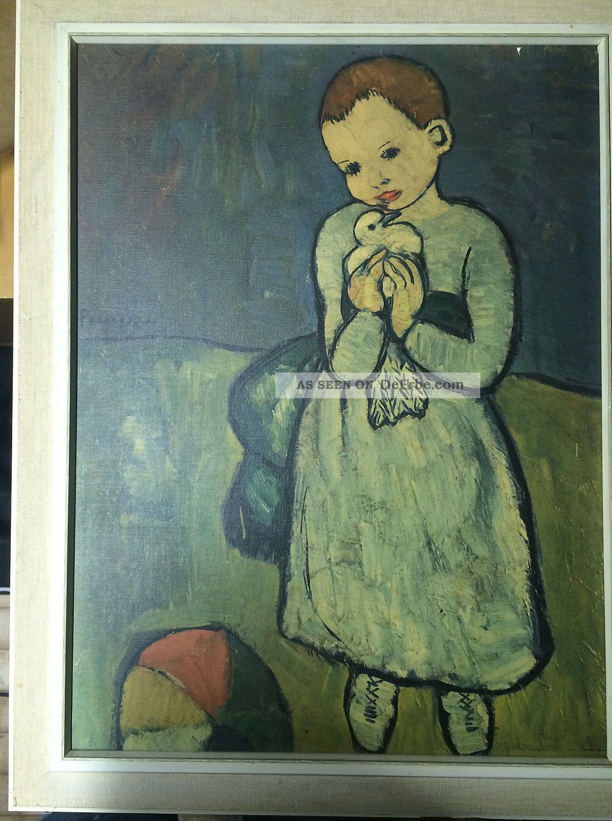 Pablo picasso bild die tauben ii 1957. Madchen Mit Taube 1901 Von Pablo Picasso 45 5 X 61 Cm