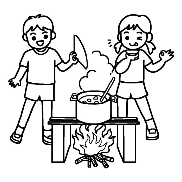 無料でダウンロード 林間 学校 イラスト