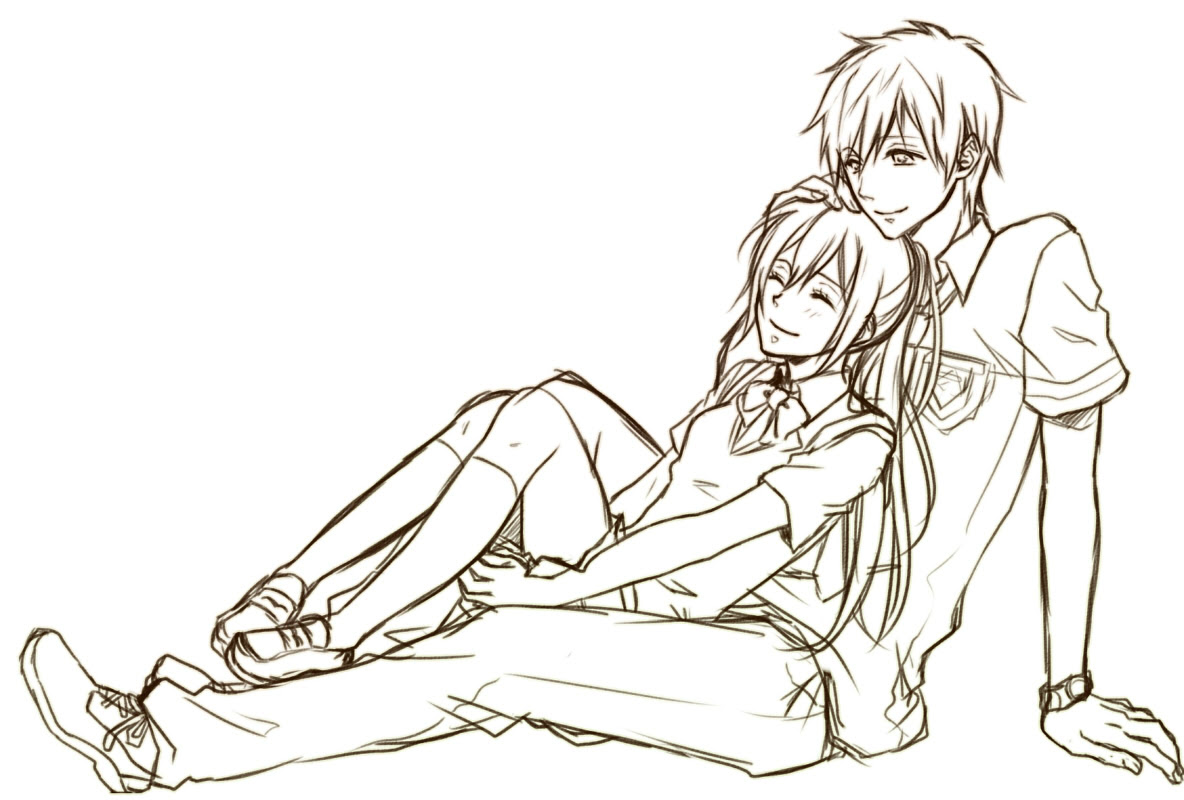 How To Draw Anime Boy And Girl Hugging Step By Step